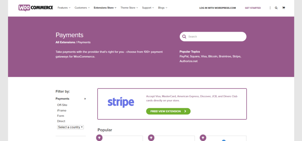 woocommerece payment gateways