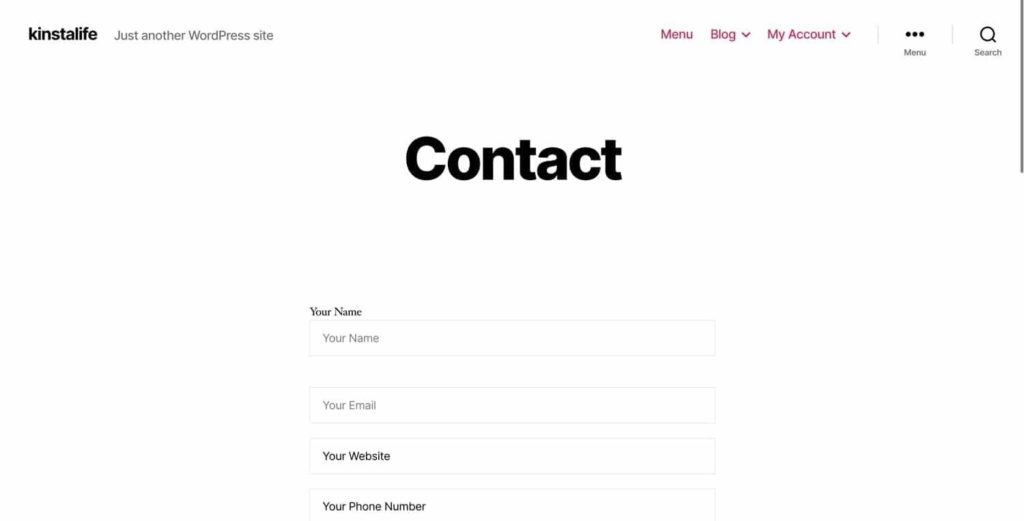 contact form 