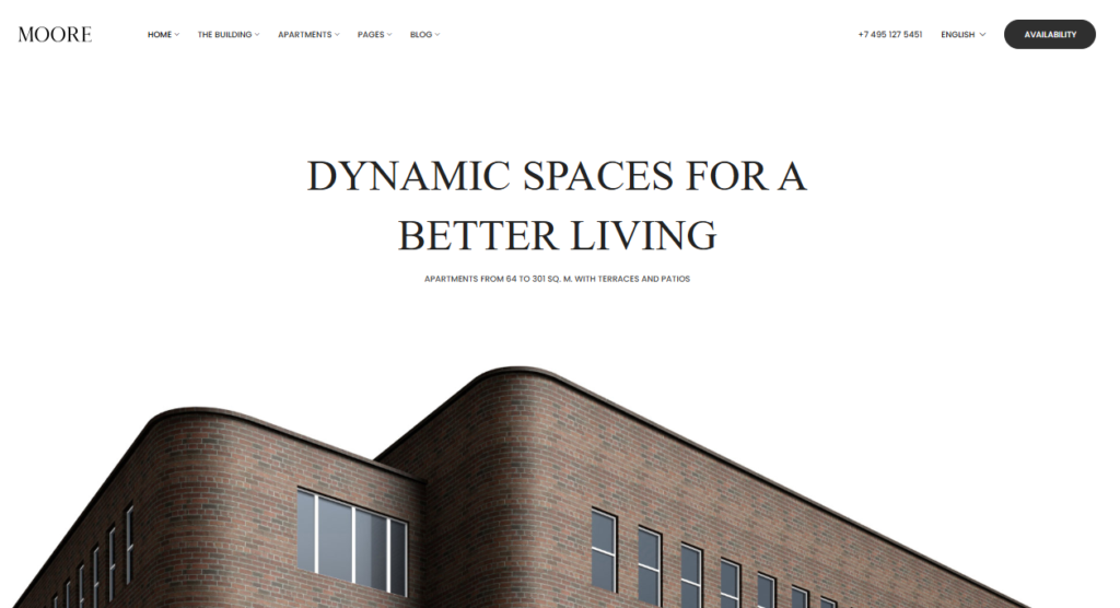 Moore apartment complex WordPress themes