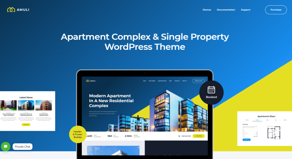 Amuli apartment complex WordPress themes