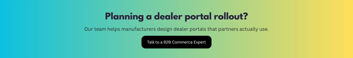dealer ecommerce portal cta