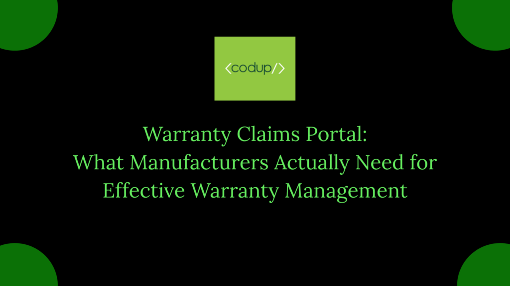 warranty claims portal